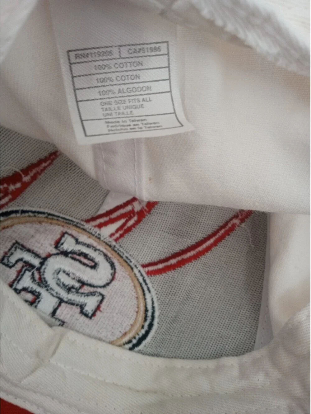Vintage NFL San Francisco 49ers “Sharktooth” Adjustable White Hat Cap Strap Back